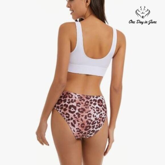 Combor Buckle Front Leopard Bikini Swimsuit Size L - Picture 2 of 5